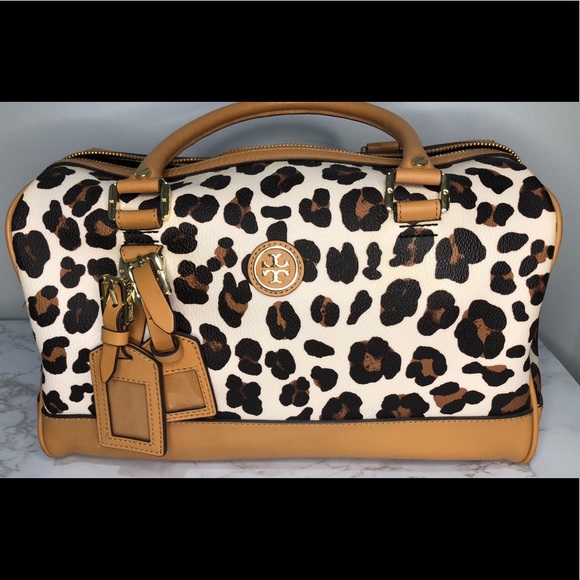 Tory Burch Handbags - Tory Burch Cheetah/Leopard Print Small Duffle Bag